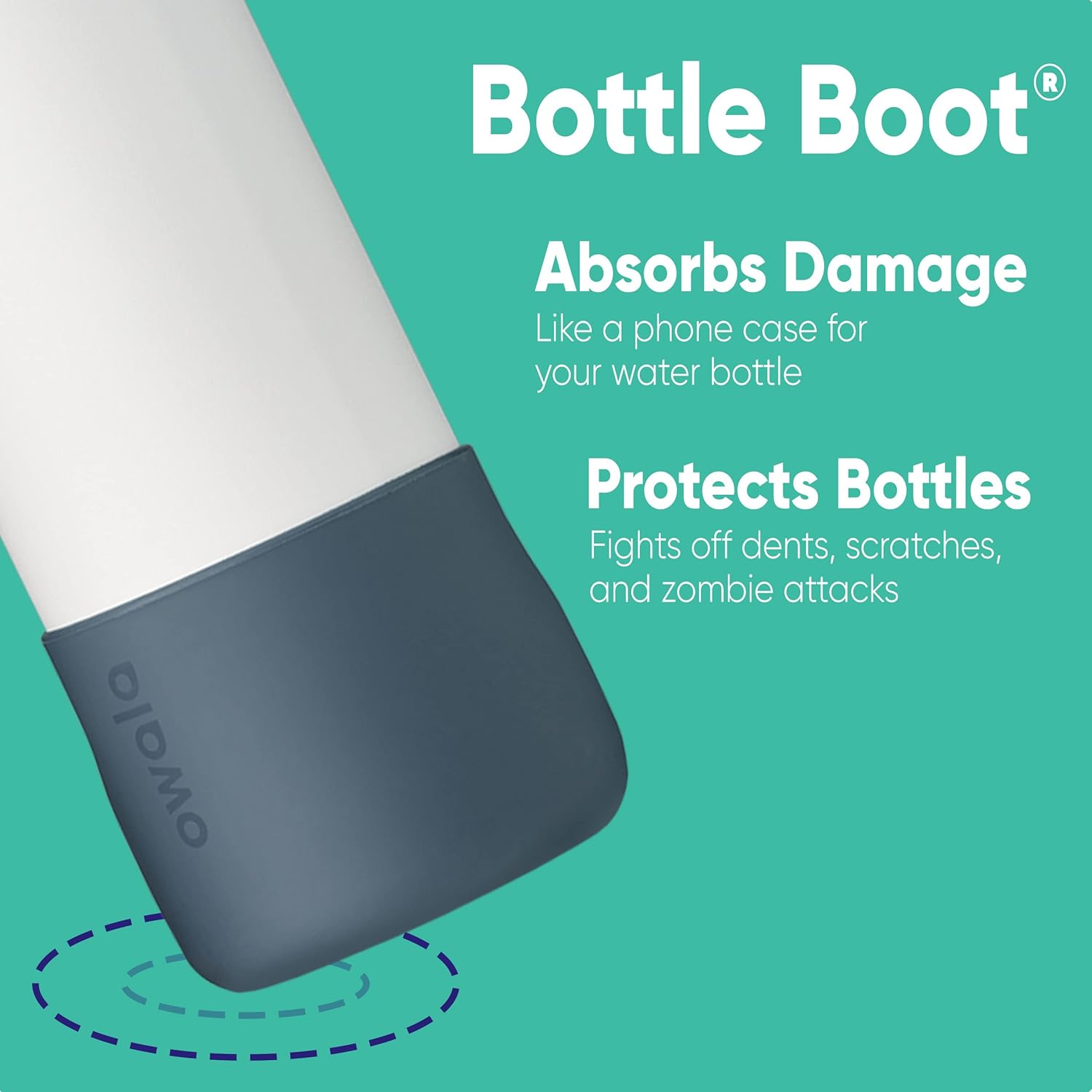 Insulated Stainless Steel Water Bottle with Anti-Slip Silicone Boot V309424