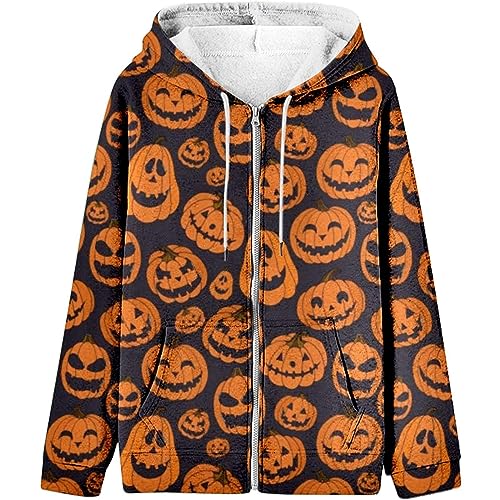 Oversized Zip-Up Hoodie for Women with Pockets Y5171
