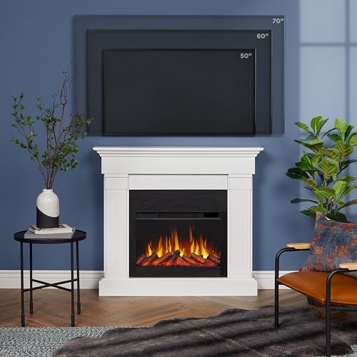 48" Slim Indoor Electric Fireplace with Mantel, Remote Control, Timer W83714