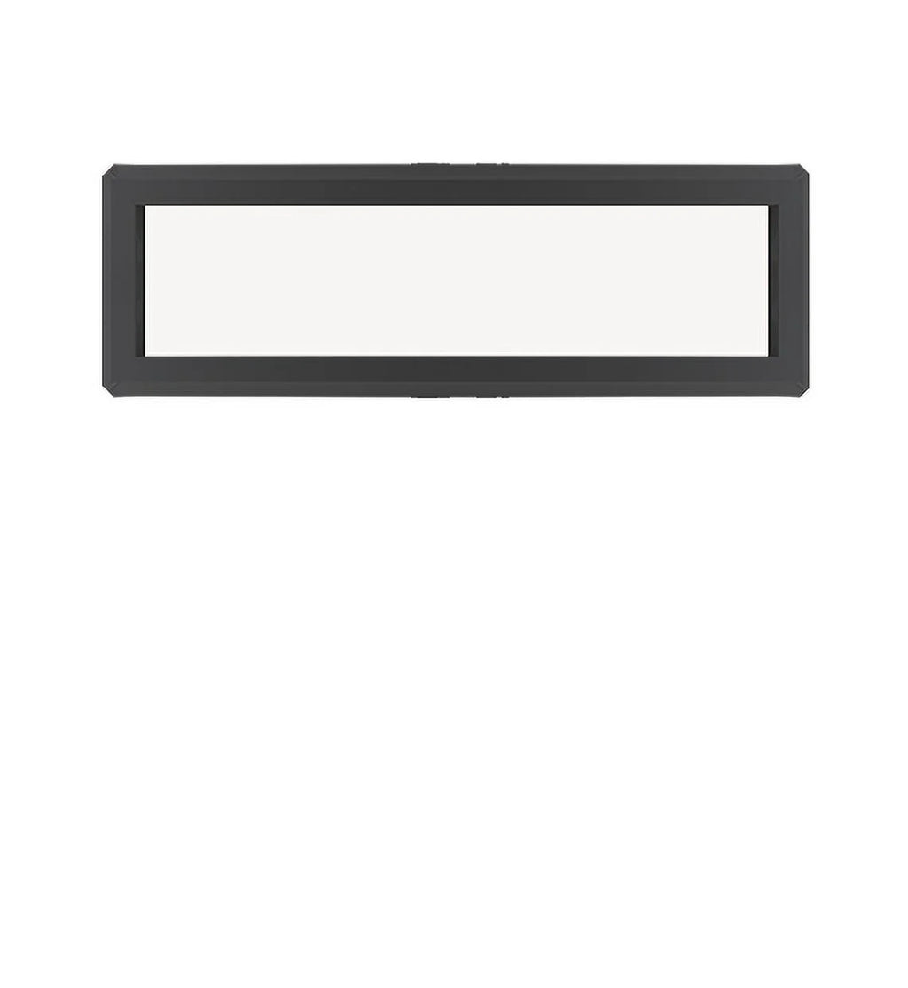 Black Vinyl Transom Window 36" x 12" Low-E Tempered Glass R252194
