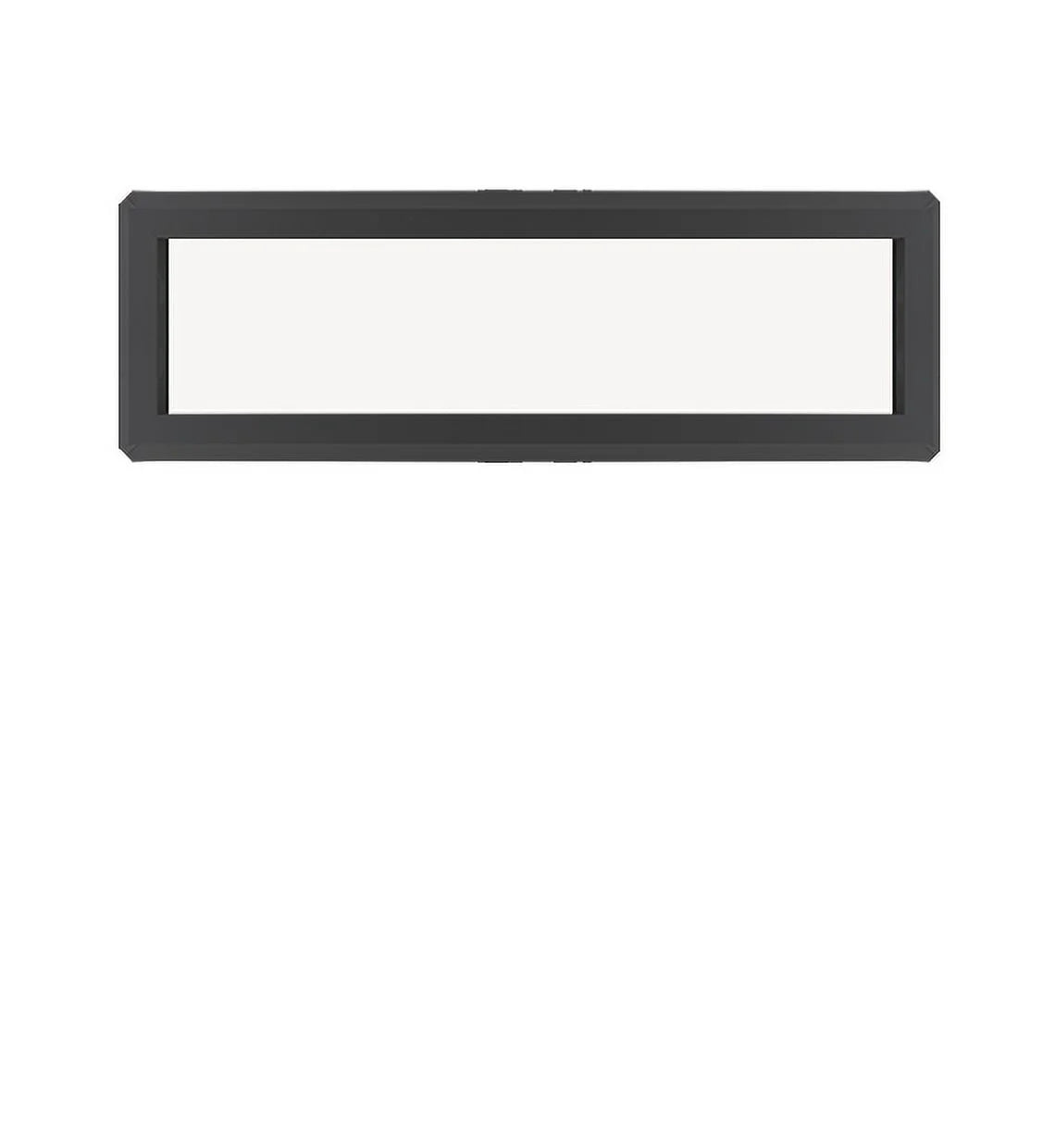 Black Vinyl Transom Window 36" x 12" Low-E Tempered Glass R252194