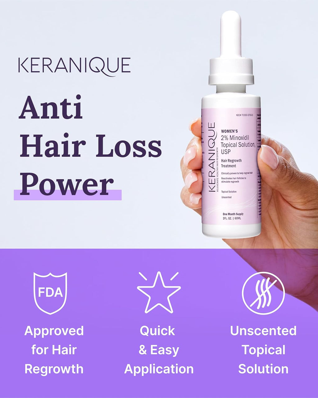 Hair Regrowth Tonic with 2% Minoxidil for Thinning Hair J928141