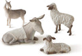 Willow Tree Sheltering Animals for The Holy Family, sculpted hand-painted nativity figures, 4-piece set
