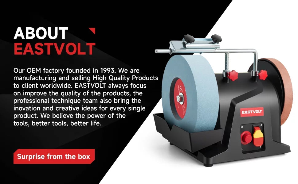 10 Inch Low Speed Wet Grinding Machine, Variable Speed Water Cooled Sharpening System U54726