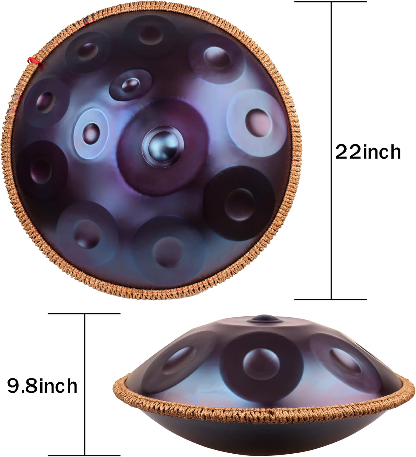 Handpan Steel Drum Percussion Instrument 22 Inches Y636