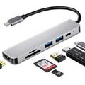 UrbanX USB C Hub 6 in 1 Dongle USB-C to HDMI Multiport Adapter with 4K HDMI Output 3 USB 3.0 Ports SD/TF Card Reader Compatible for Samsung Galaxy S9 And Many More Type C Devices