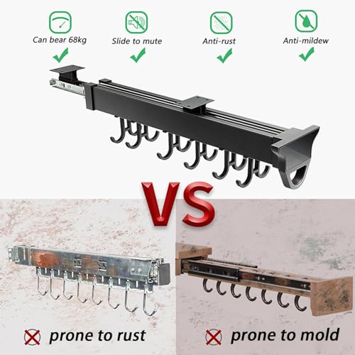 Broom and Mop Organizer, Hanging Storage Rack for Kitchen, Closet, Garage O620752