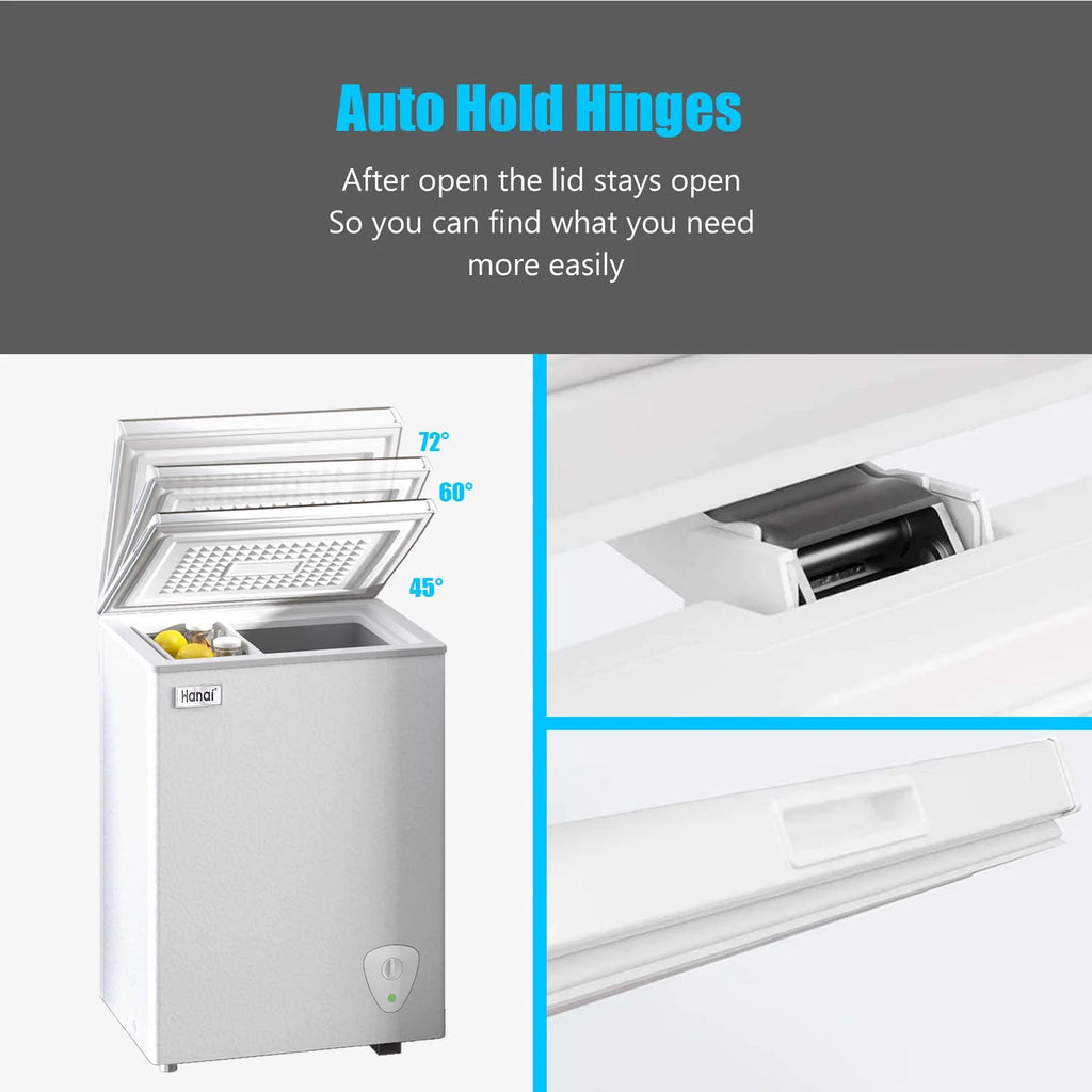 Chest Freezer with Top Open Door and Removable Storage Basket G700