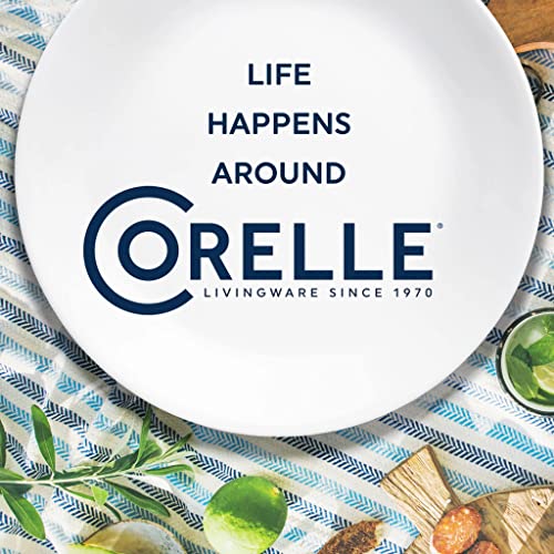 18-Piece Dinnerware Set for 6, Triple Layer Glass, Chip Resistant, Lightweight Round Plates and Bowls S481
