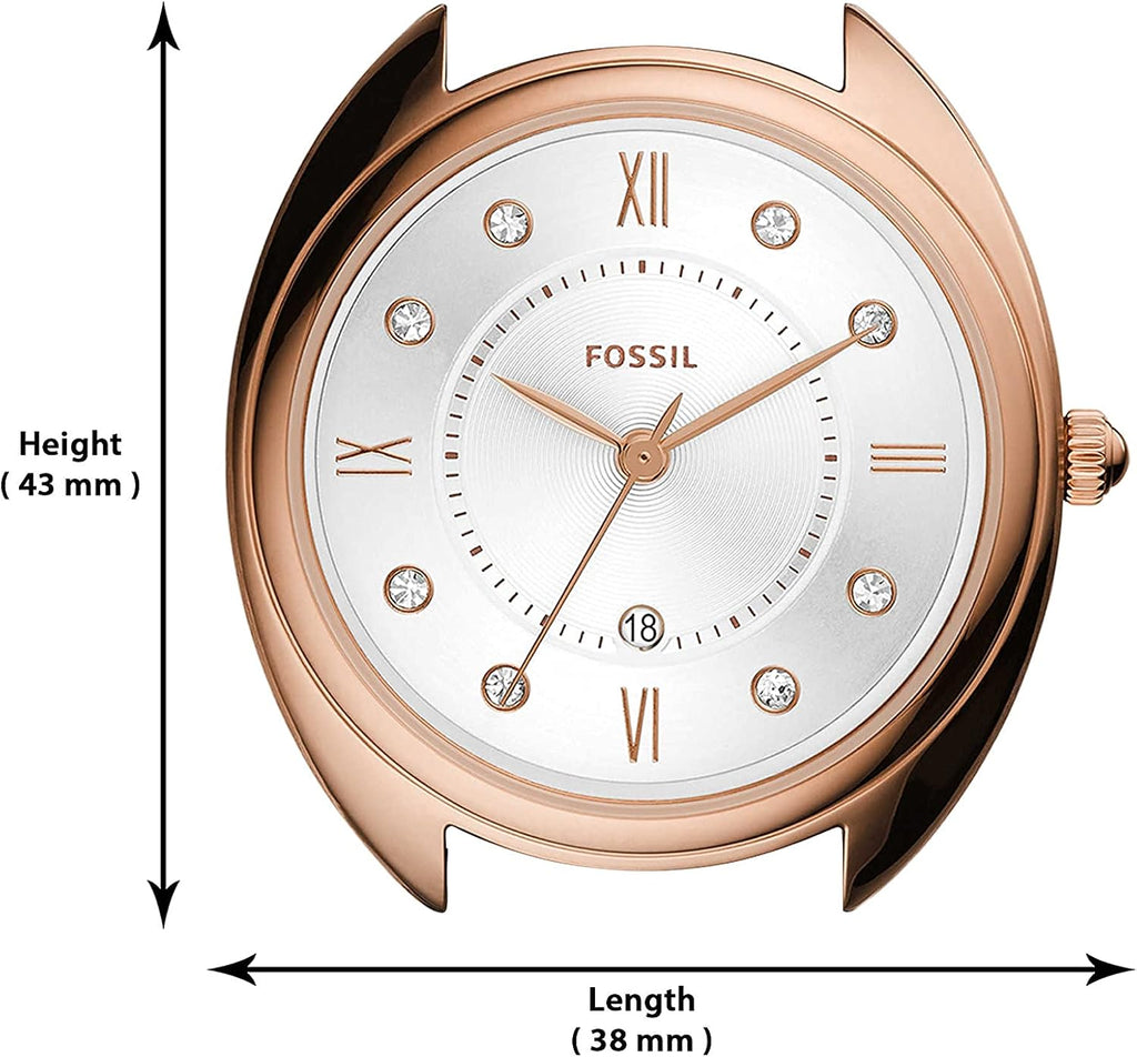 Women's Quartz Stainless Steel and Eco-Leather Three-Hand Watch O162516
