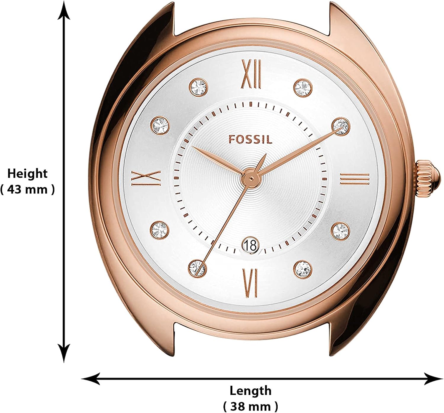 Women's Quartz Stainless Steel and Eco-Leather Three-Hand Watch O162516