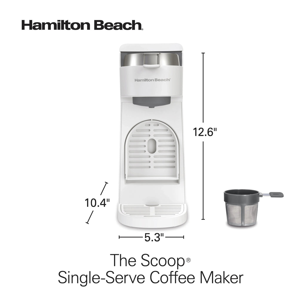 Single-Serve Coffee Maker, No Pods or Filters Needed, White Y474