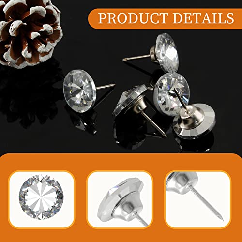 Crystal Upholstery Nails Tacks 1 Inch for Furniture Decoration L114415