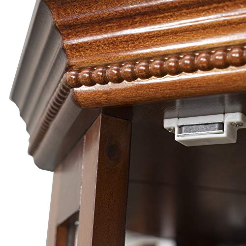 Wooden Corner Display Cabinet with Adjustable Glass Shelves G8774