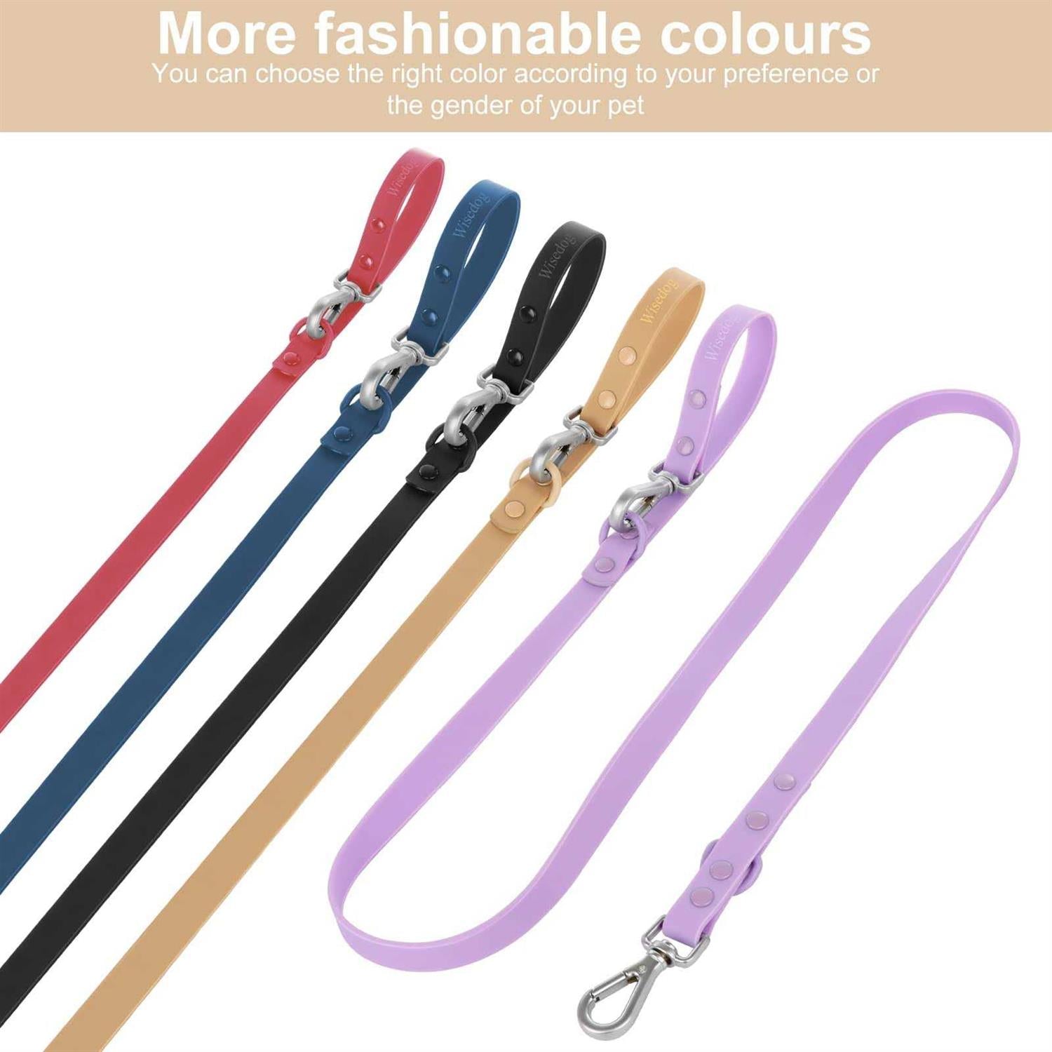 Waterproof Dog Leash with 2 Hooks for Walking, Adjustable Lengths V102