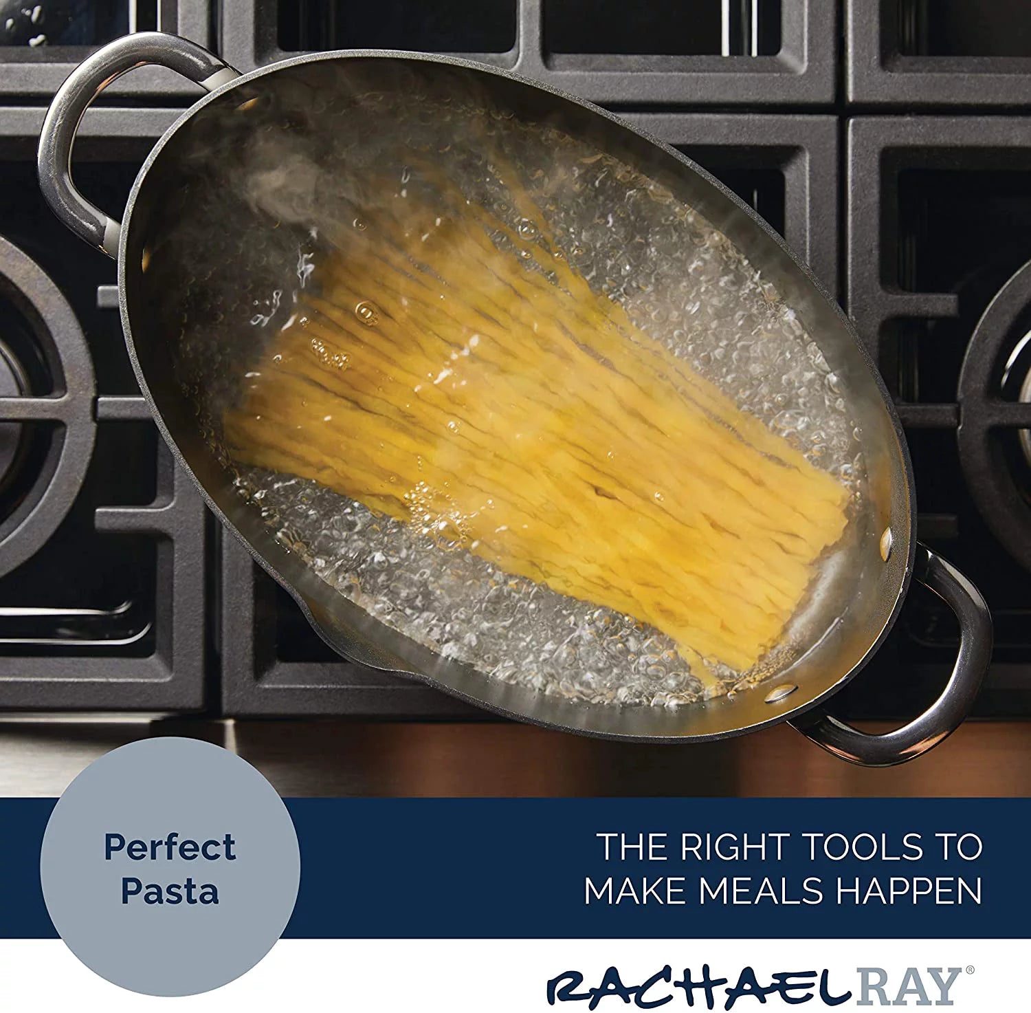 Hard Anodized 8 Quart Non-stick Oval Pasta Pot and Braiser Y824