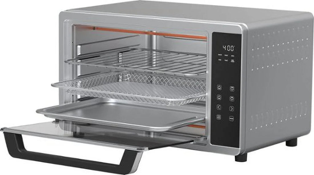 6-Slice Air Fryer Toaster Oven with Rotisserie, Stainless Steel B367874