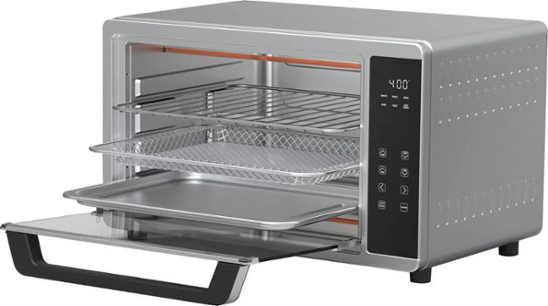 6-Slice Air Fryer Toaster Oven with Rotisserie, Stainless Steel B367874