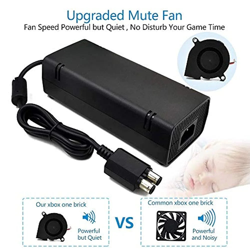 Power Supply for Xbox 360 Slim with Cable, Black C311936