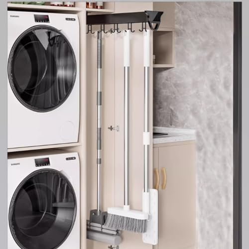 Pull Out Broom Holder, Multifunctional Slide Broom And Mop Organizer/storage, Hanging Garage Storage Rack For Kitchen/Closet/Home/Cupboard/Wardrobe (Size : 36cm/14.17inch)