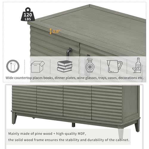 Sideboard with 4 Doors and Adjustable Shelves X88066