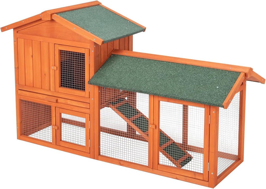 Wooden Chicken Coop with Wheels for Small Animals P671312