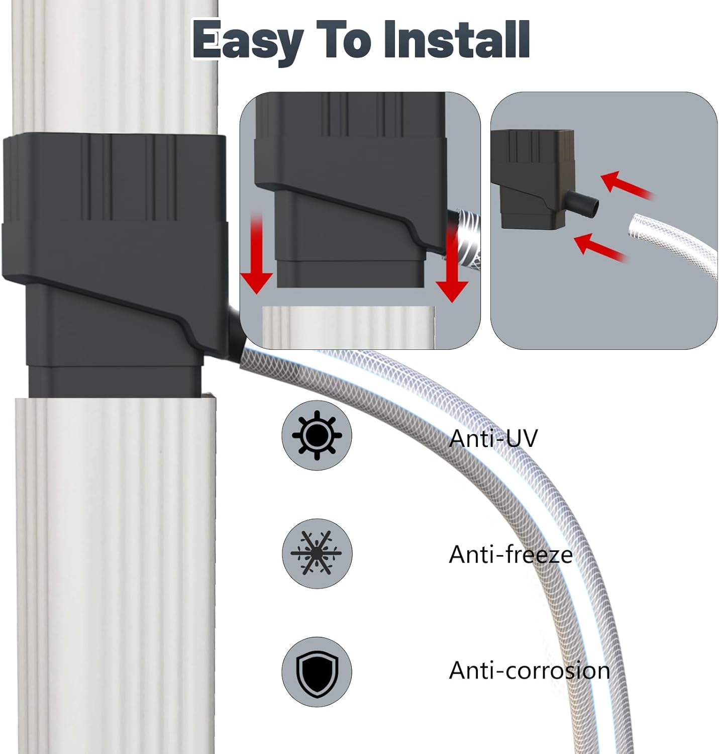 Rainwater Collection System with Downspout Diverter Kit S5249