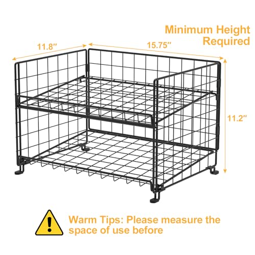 Adjustable 2-Tier Can Rack Organizer for Pantry Cabinet, 3 Pack N708