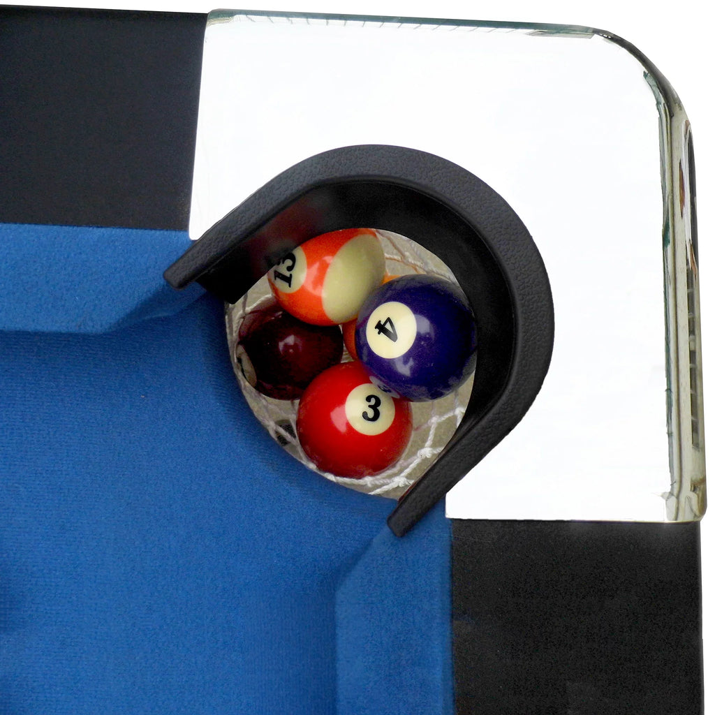 Folding 6 ft. Pool Table, Blue Felt Q593