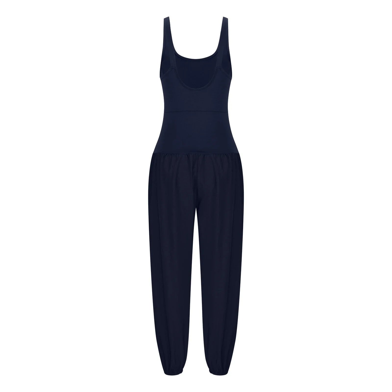 Women Square Neck Sleeveless Jumpsuit Z9509
