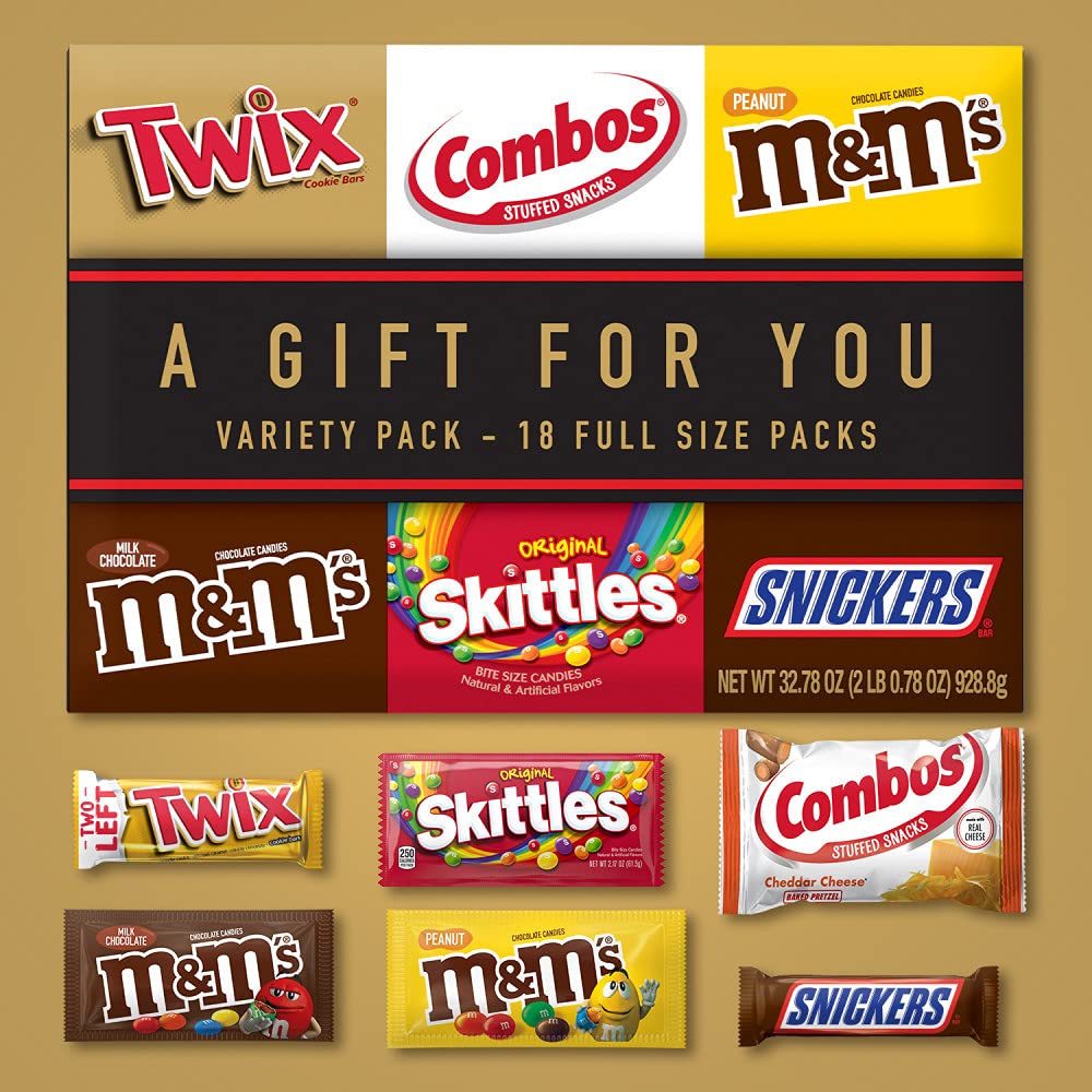 Candy Gift Box with 18 Full Size Chocolate Bars U166