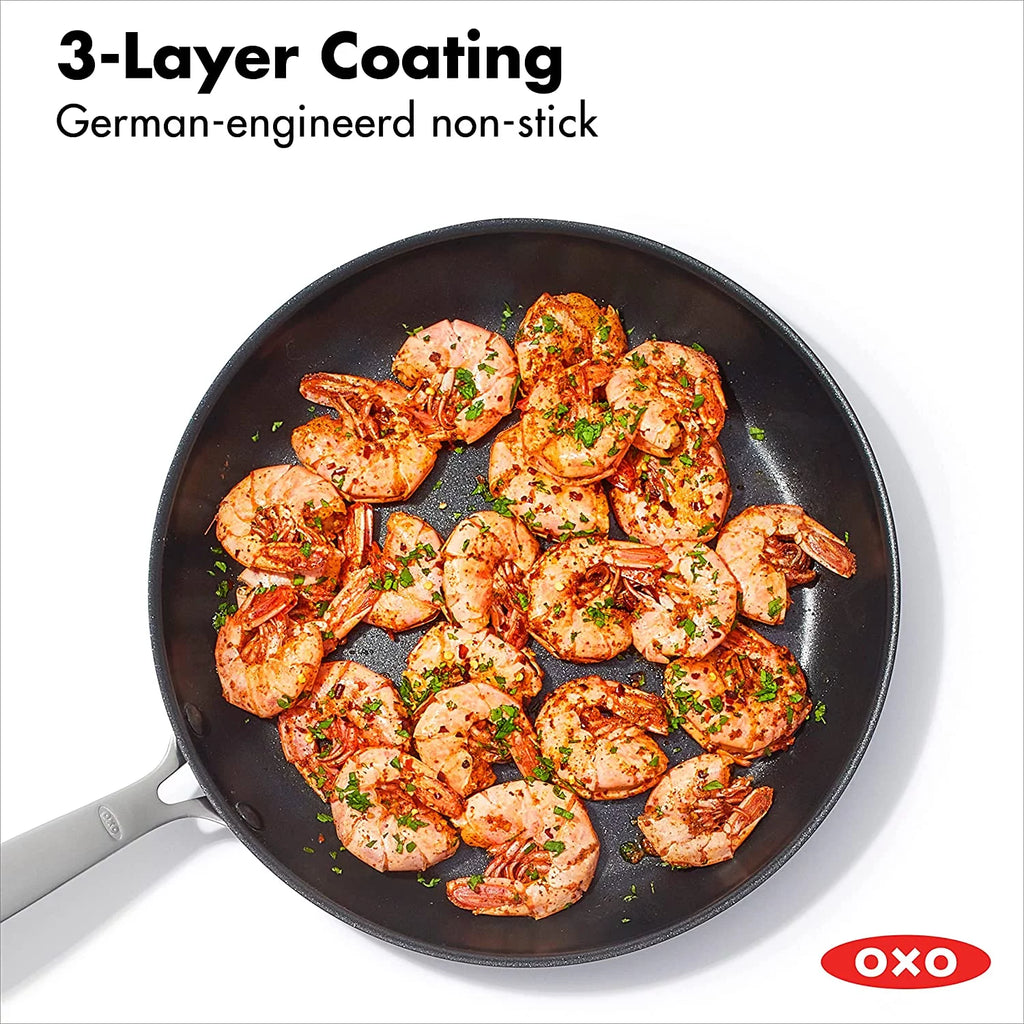 10 Piece Cookware Pots and Pans Set, Nonstick Coating, Stainless Steel Handle T740