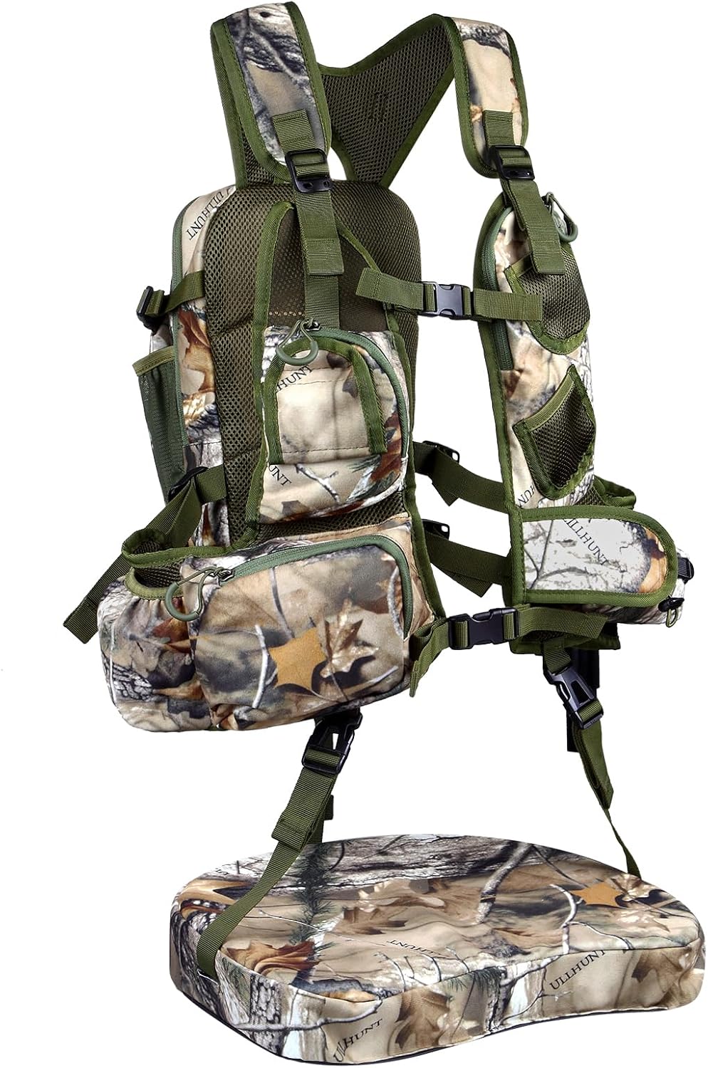 Turkey Vest: Turkey Hunting Vest,Turkey Hunting Gear,Magnetic Seat Cushion, Lightweight Multiple Pockets, Silent Fabric - Adjustable Size for Men and Women
