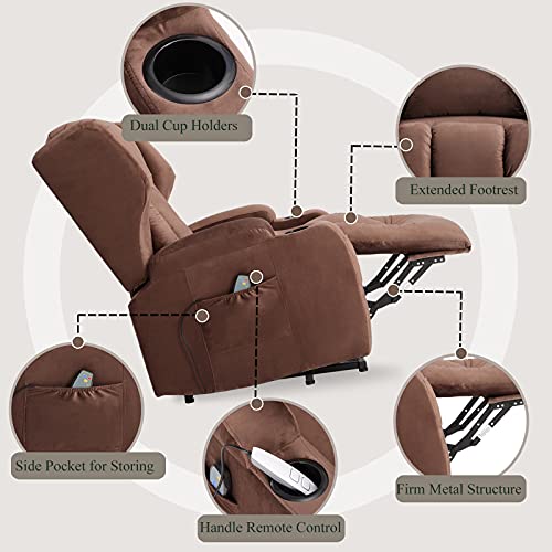 Electric Lift Recliner Chair for Elderly with Massage and Heat, 3 Positions I37975