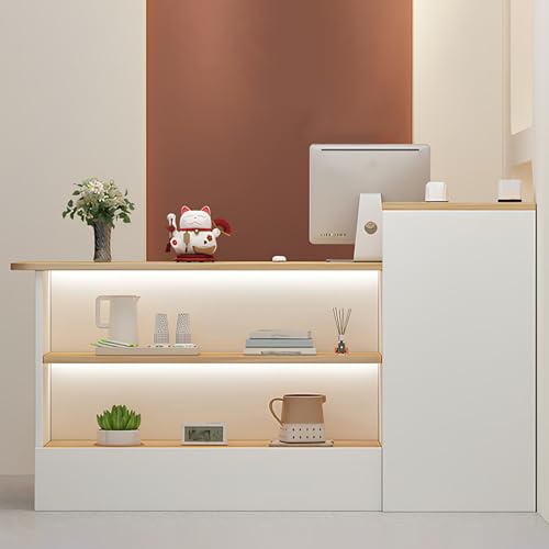 Modern Cashier Counter with Storage for Retail Salon Hotel Q848
