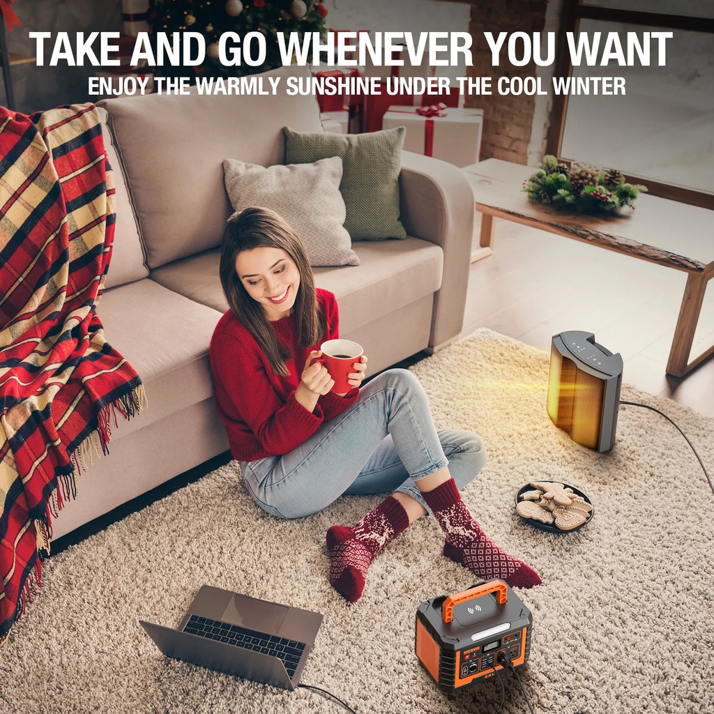 500W Portable Power Station Solar Generator with Storage Bag A66427