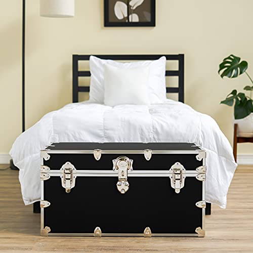 Leather Embossed Vinyl Trunk with Removable Wheels, 36"x18"x18" F364