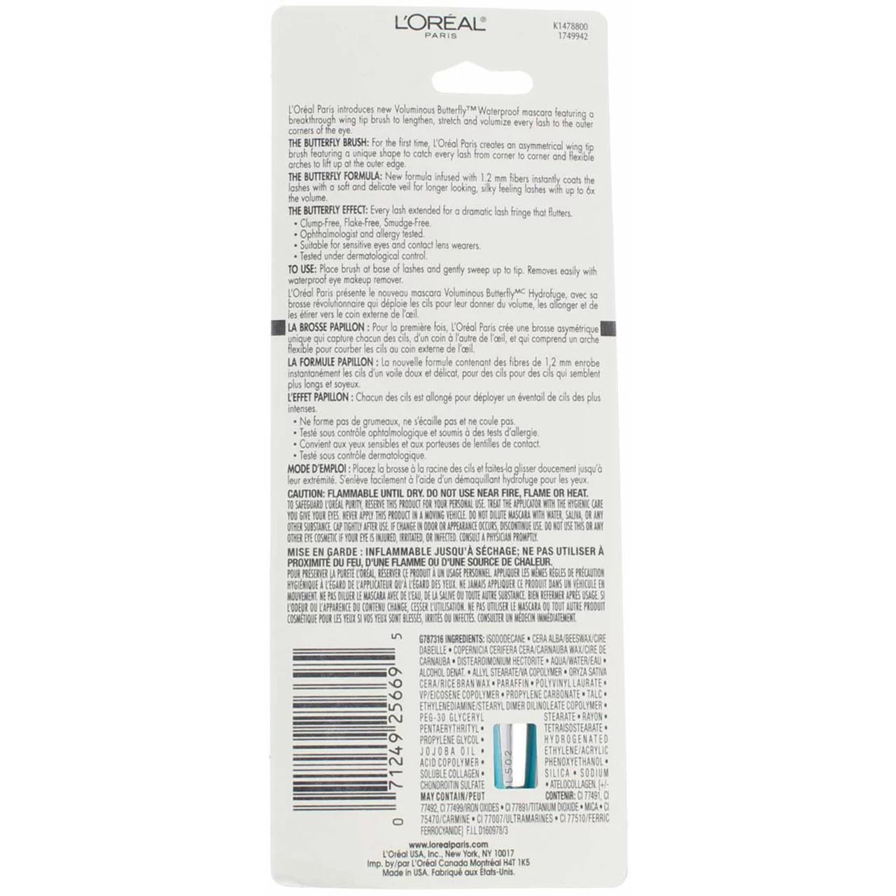 Waterproof Mascara, Blackest Black, 0.21 oz, Pack of 4 N3683