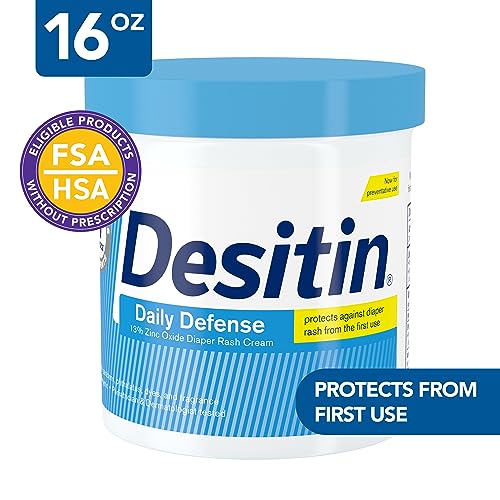 Diaper Rash Cream with 13% Zinc Oxide, Hypoallergenic, 16 oz H749803