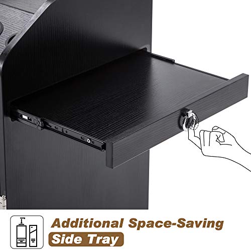 Beauty Salon Trolley Storage Cart with Lockable Rolling Wheels, Drawer M131238