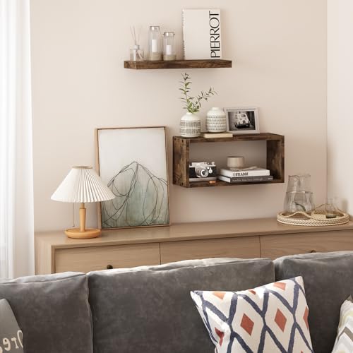Floating Shelves for Bathroom Wall Decor with Hidden Brackets D992594