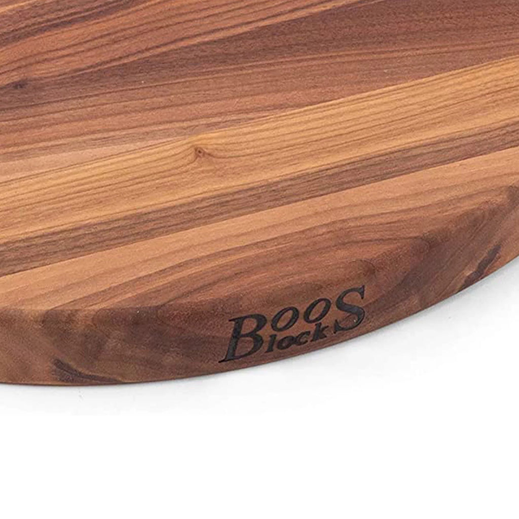 Walnut Wood Round Cutting Board for Kitchen, 18" x 18" x 1.5" E220