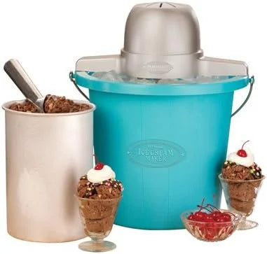 Ice Cream Maker 4Qt Blue N56737