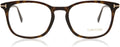 Tom Ford FT 5505 052 Dark Havana Plastic Square Eyeglasses 52mm