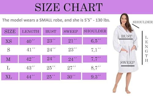 Women's Hooded Terry Bathrobe L369