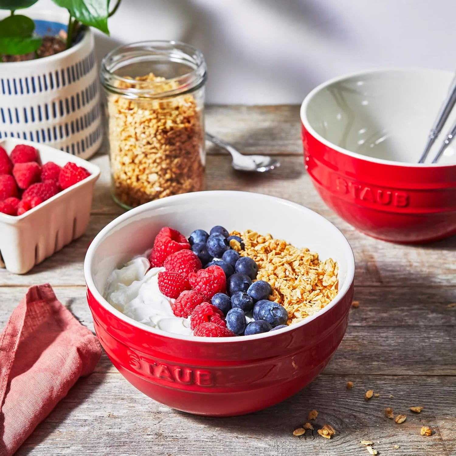 Ceramic Universal Bowl Set, 6.5-inch, Cherry, 32 Ounces Z454