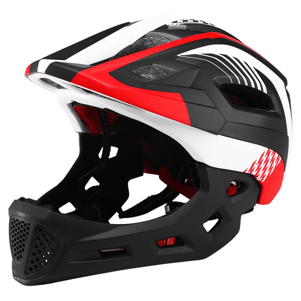Kids Full Face Bike Helmet - Breathable Ultralight Cycling Safety Helmet for Skateboard Roller Skating J320
