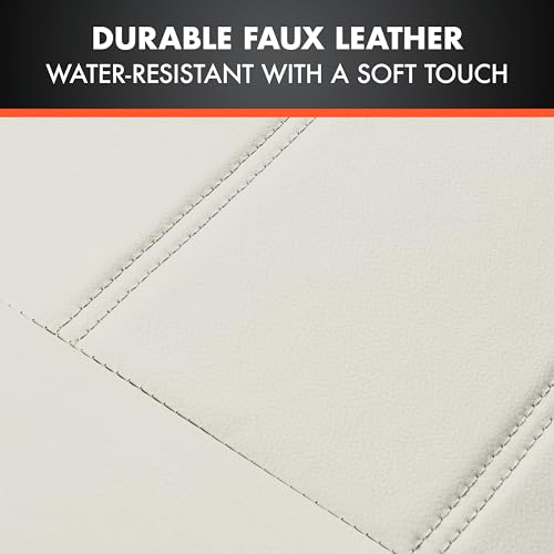 Beige Leather Car Seat Covers Front Seats Only, 4-Piece Faux Leather W513194