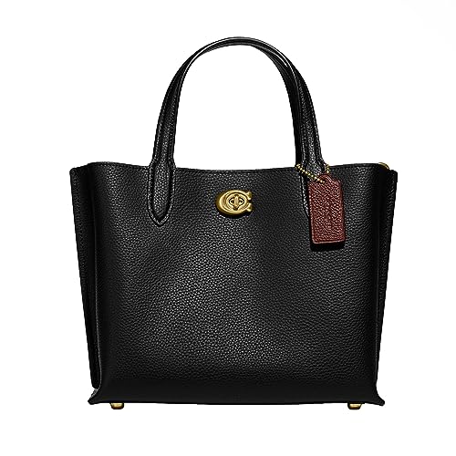 Coach Womens Polished Pebble Leather Willow Tote 24