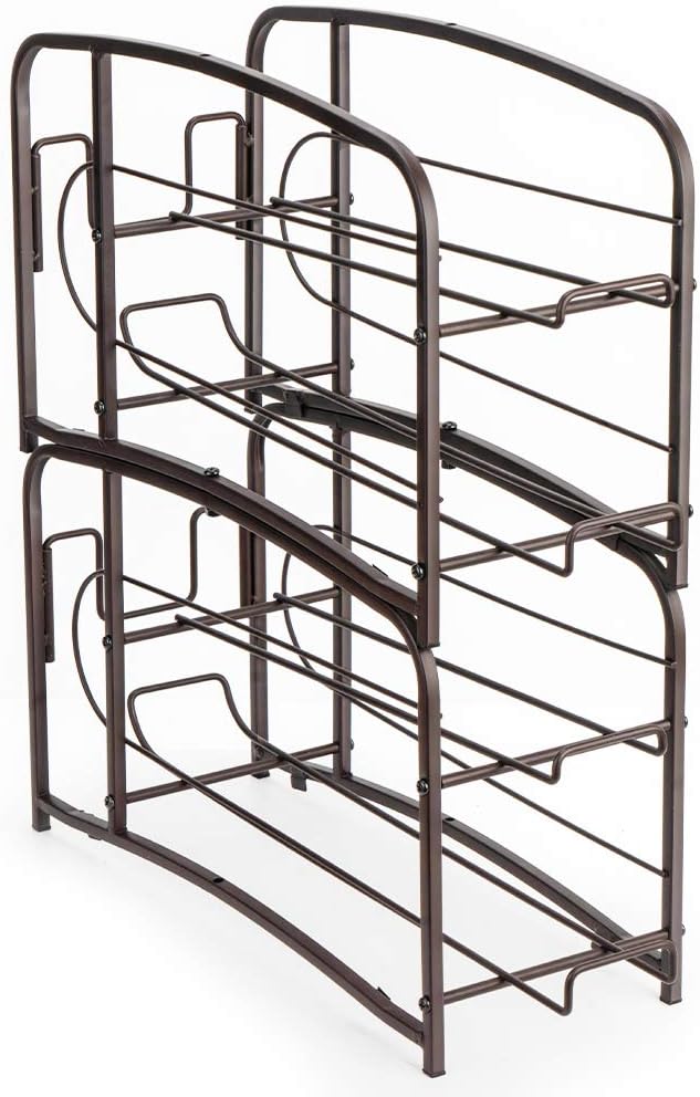 Stackable Beverage Can Dispenser Rack, Can Storage Organizer for Pantry Refrigerator (2 Pack) S5175